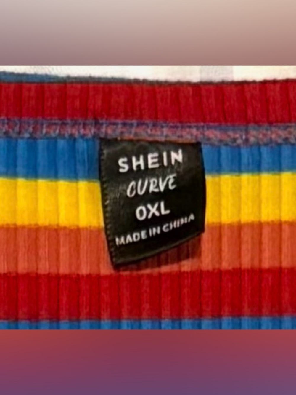 70’s Vibe Rainbow Striped Crop Top - Picture 3 of 4